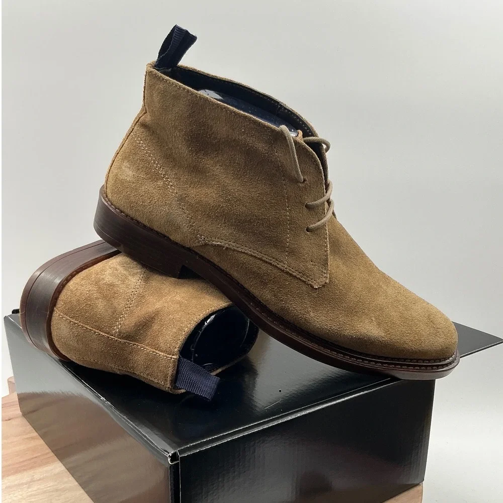 Steve Madden P-Hemet 275 Mens Taupe Suede Leather Chukka Desert Boots Size 9